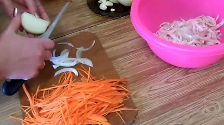 Prepare the ingredients for cooking.