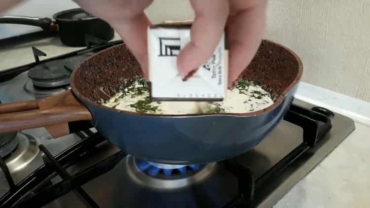 Přidejte krém na krevety