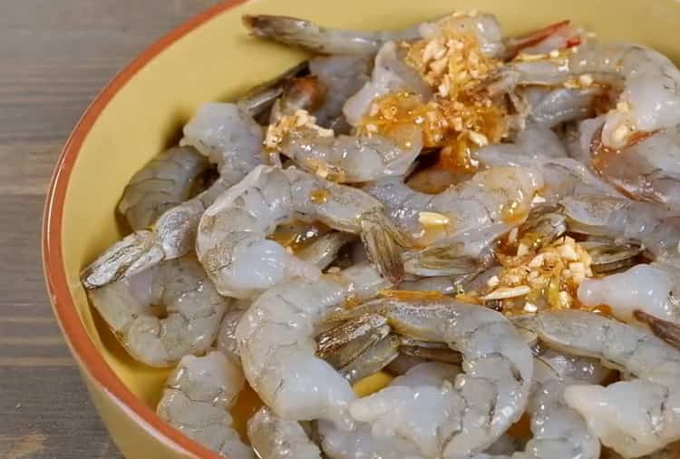 Garnelen im Ofen garen