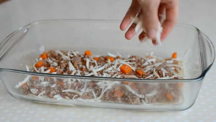 Лазаня с кайма и гъби по стъпка по стъпка рецепта със снимка