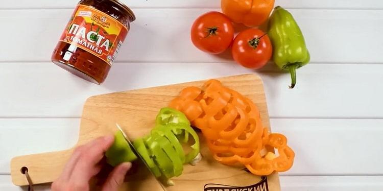 Til madlavning af lecho chop pepper