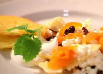 Pasta manis dengan keju cottage dan buah-buahan kering - lazat dan bajet 🍝