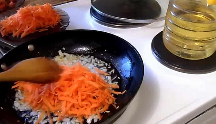 Smažte zeleninu na pepř