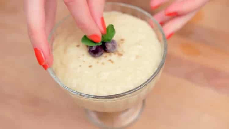 le riz au lait est prêt