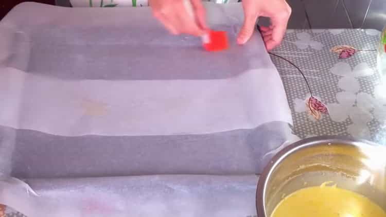 Ungeți pergamentul pentru a pregăti masa.