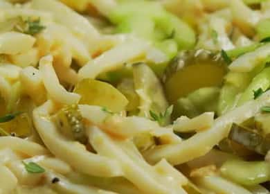 salată de calmar și castraveți