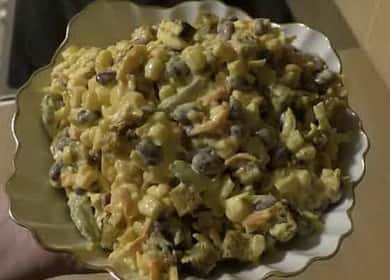 Bønne og majs salat: en trin for trin opskrift med fotos