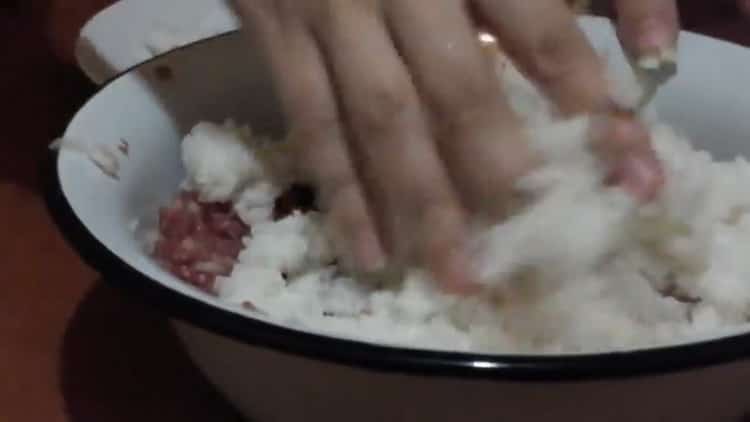 To cook meatballs, prepare the forcemeat