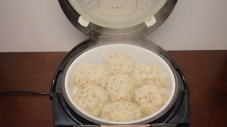 Stellen Sie den gewünschten Modus ein, um Fleischbällchen zuzubereiten