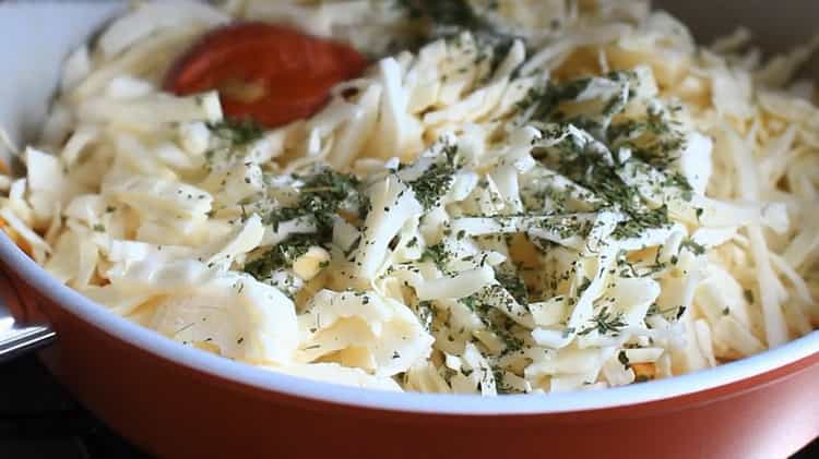 Bland ingredienserne til at lave mad.