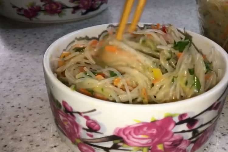 Korean Funchoza step by step recipe with photo