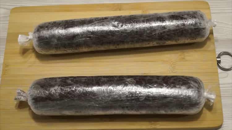 Čokoládová klobása krok za krokem recept s fotografií