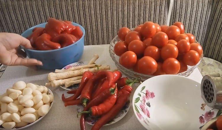 Lavamos todas las verduras.