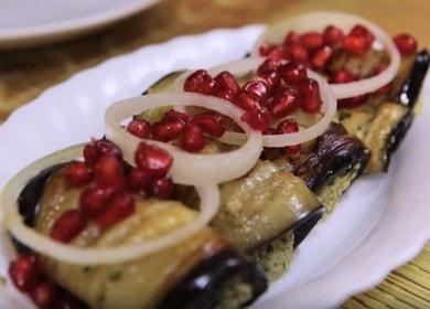 Lækker georgisk aubergine med nødder 