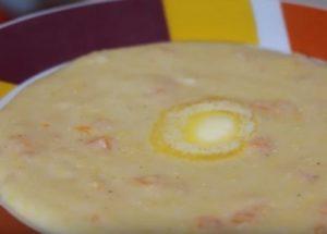 Bouillie de chocolat au potiron savoureuse et sucrée: cuire selon une recette pas à pas avec photo.