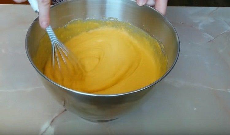 Den Teig glatt rühren.