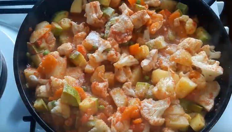 Na konci vaření nasolte nádobí podle chuti.