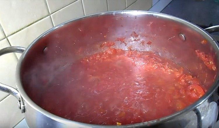 Faire bouillir lecho.