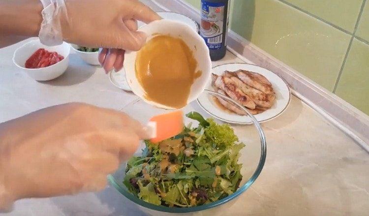 Vand salat efterlader halve bandagen.