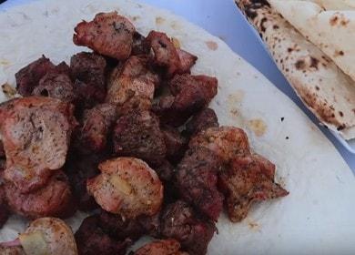 Kebab juteux dans tandoor - ailes d'agneau, de porc et de poulet