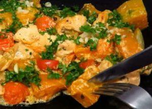 Receita passo a passo de frango com abóbora