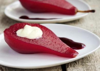 Desert italian - pere în vin roșu🍐