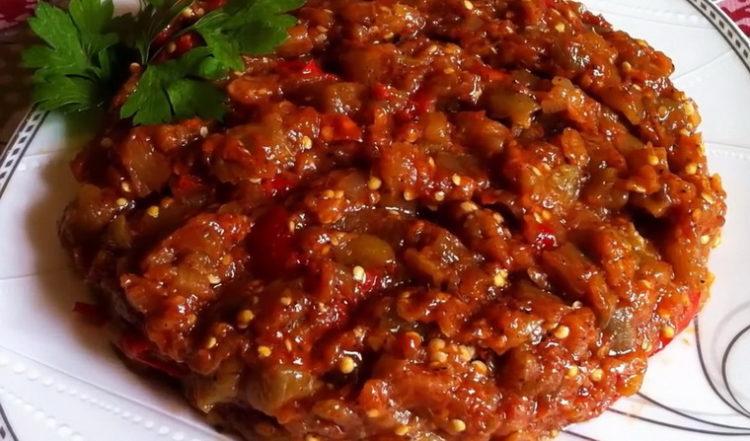 Auberginenkaviar ist fertig