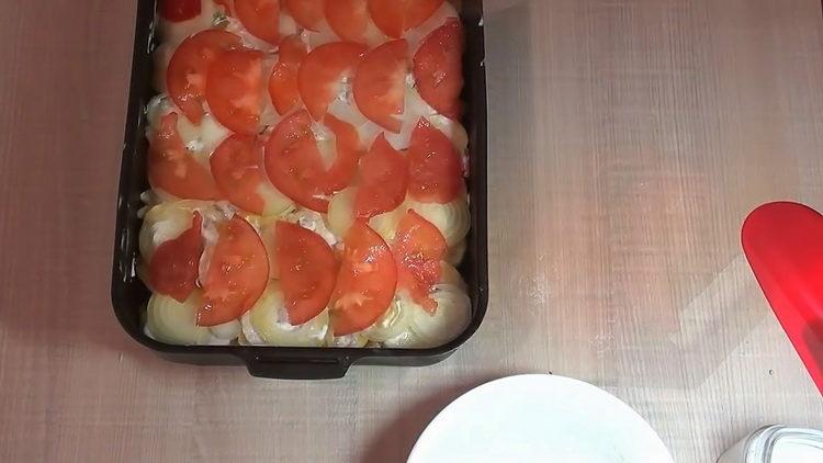 Разпределете съставките за приготвяне на храната.