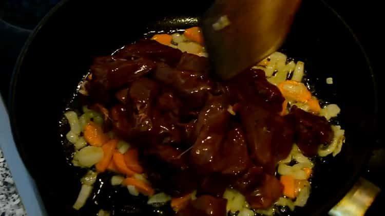 Tillsätt levern för att laga mat