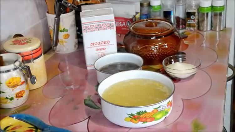 Подгответе съставките за готвене.