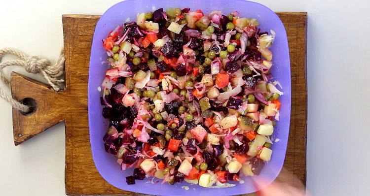 Vinaigrette aux petits pois avec photo