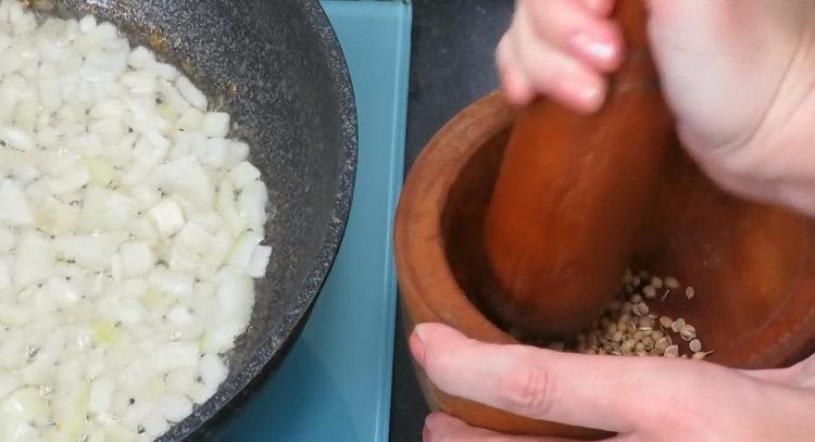 Forbered en skål ved at forberede en morter