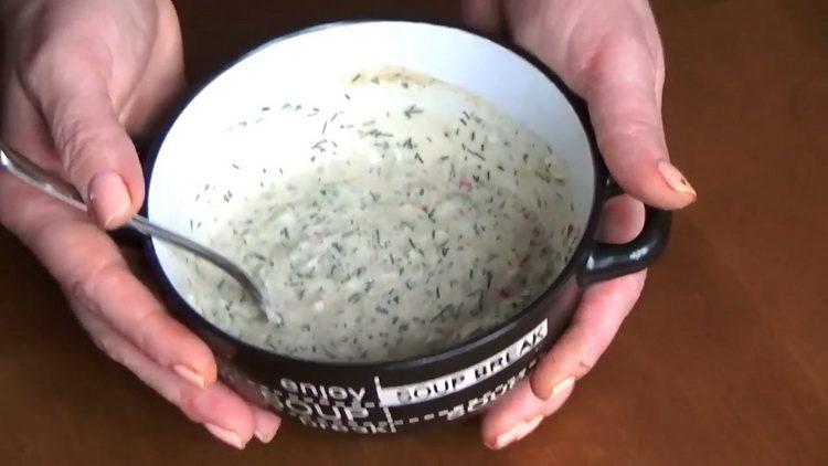 Para cozinhar, pique endro