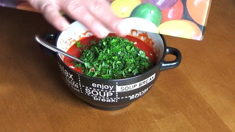 Para cozinhar, verduras cortadas