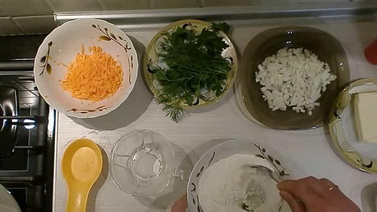 Tamizar la harina para cocinar