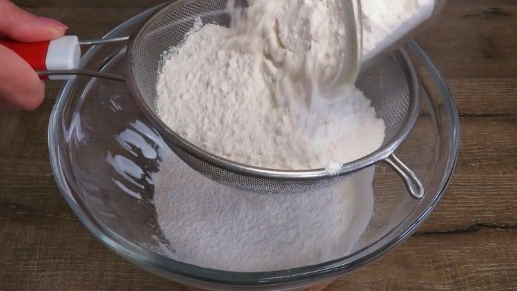 Cerneti faina pentru a face aluat