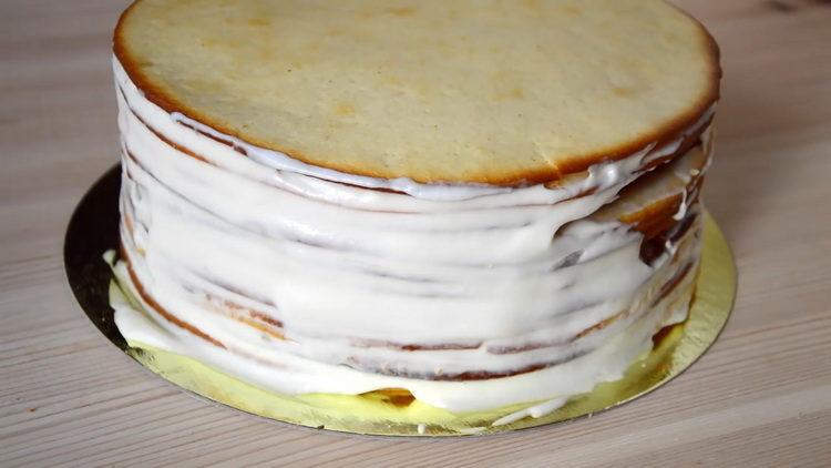 To make a cake, grease the cakes