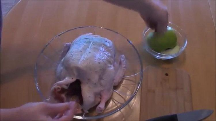 Til madlavning, hak æbler