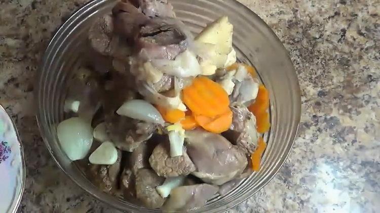 Remove the meat to prepare the meal.