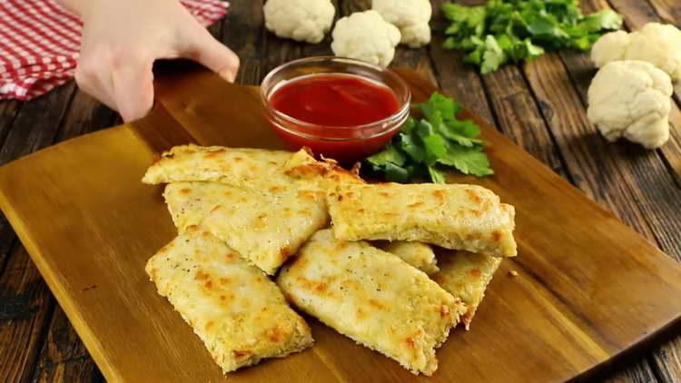 couve-flor assada com queijo