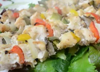 Диетични шишчета от пилешки гърди със зеленчуци 🍗