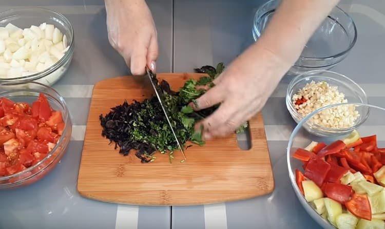 Finhakket de grønne.