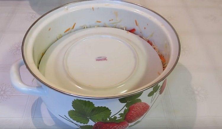 שפכו כרוב עם המרינדה והכניסו לדיכוי במשך יומיים.