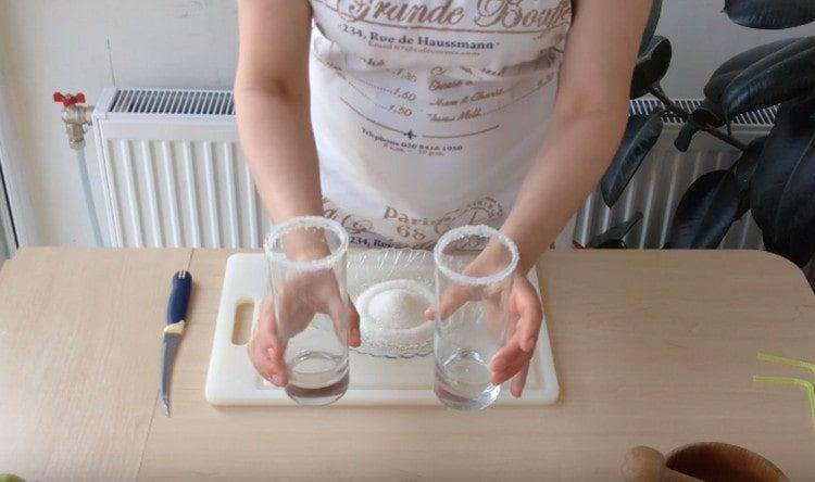 på ett glas bör en sockergräns visa sig.