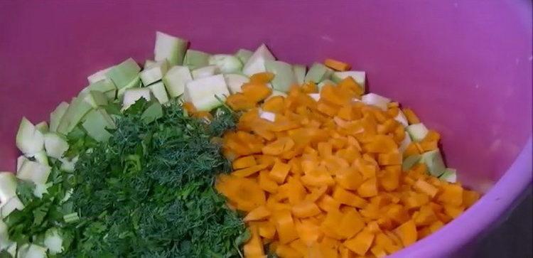 malzemeyi doğrayın ve karıştırın