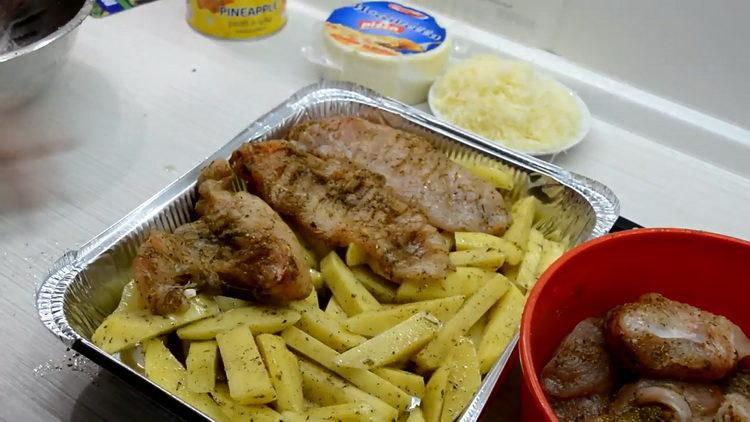 сложете съставките във форма