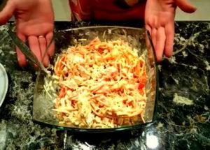 ไก่รมควันและสลัดแครอทเกาหลีทีละขั้นตอนพร้อมภาพ