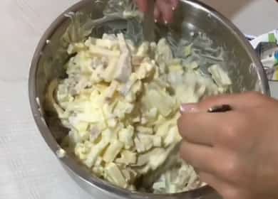 Amanida fumada de pollastre, amanida i ou