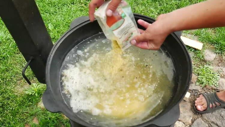 schicke Kartoffeln in den Kessel