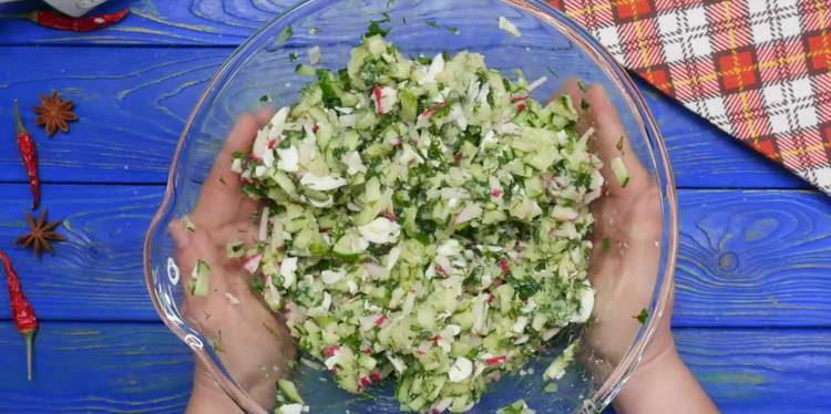 mélanger les légumes